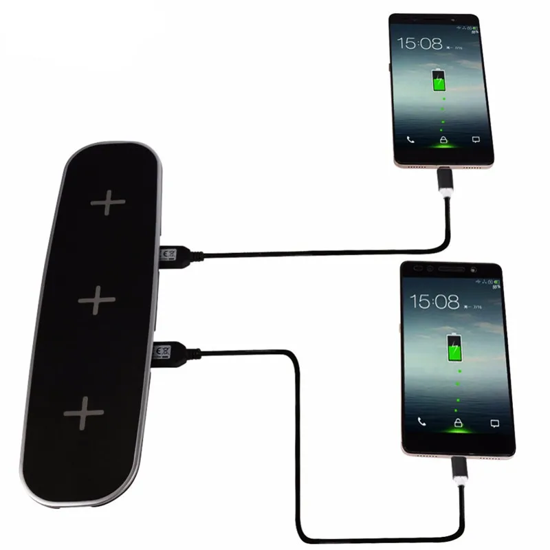 FMAN 3 беспроводной 2 USB выхода зарядная станция для iPhone 5/6/7/8/X Plus samsung Galaxy S6 S7 S8 Note 5/6/7/8 5 Вт зарядная подставка