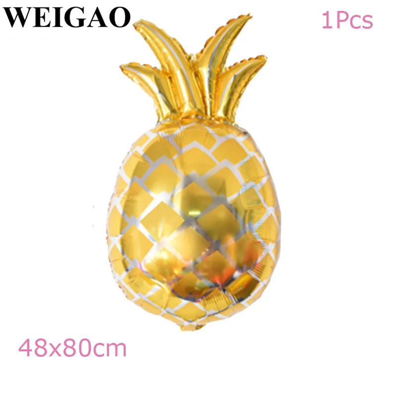 1Pcs Balloon WEIGAO тропический Фламинго вечерние летние Луау надпись "Алоха Гавайи" тема Дети День рождения фольги Воздушные шары Декор ананас шар в виде фламинго - Цвет: 1Pcs Balloon