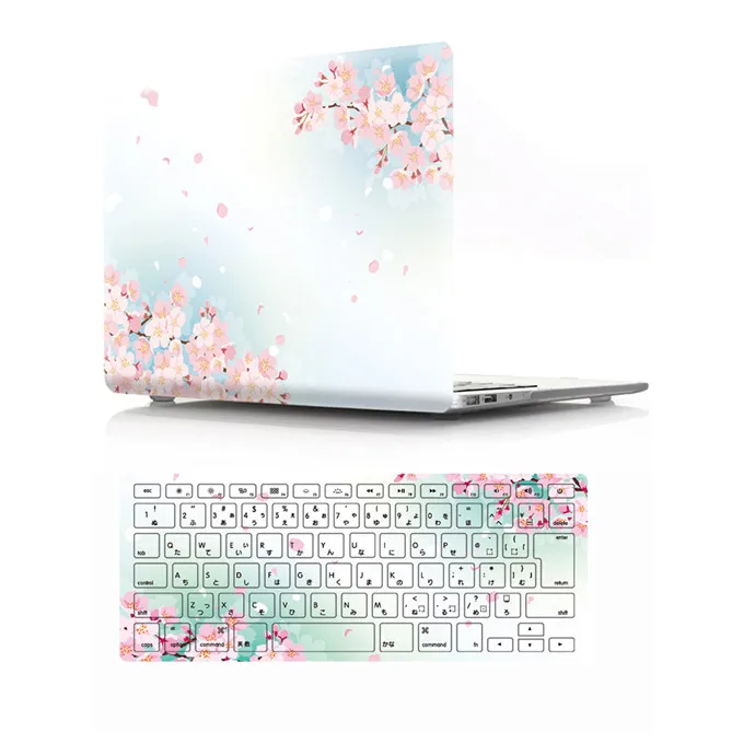 Пластиковый жесткий чехол Cherry Blossom для Macbook Air 11 13 Pro 13 15 retina 12 13 1" для ноутбука Pro 13 15 Touch bar+ чехол для клавиатуры