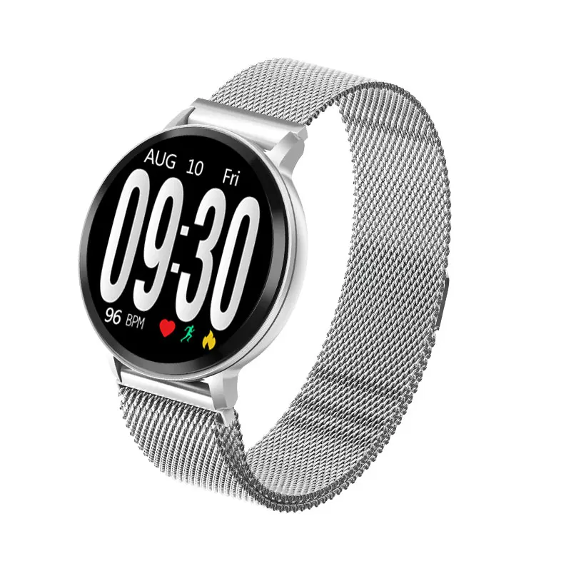 Metal Silver Смарт-часы Greentiger S8, фитнес-трекер, монитор сердечного ритма, умные часы, кровяное давление, кислородный водонепроницаемый браслет, Android IOS - Цвет: Metal Silver