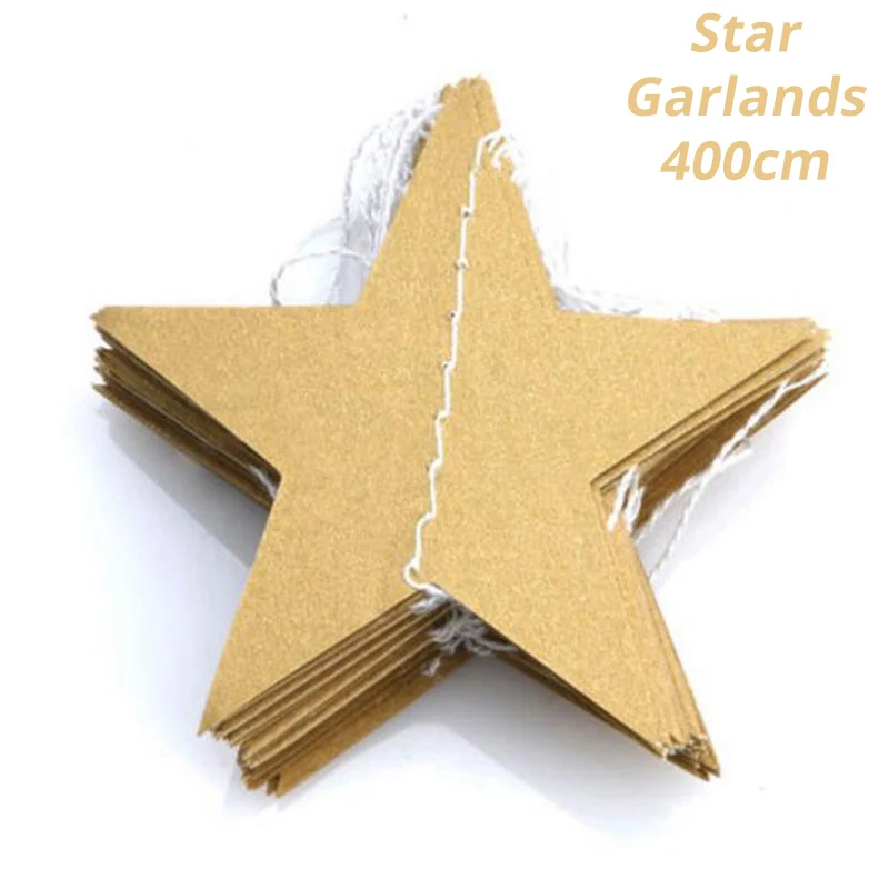 4m star garland WEIGAO 30/40/50/60th с днем рождения реквизит для фотосессии День рождения украшения для взрослых большой 30th вечерние Декор Globos товары для дня рождения - Цвет: 4m star garland