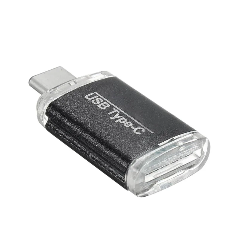 Mini type C USB 3,1 SD OTG адаптер TF устройство для чтения карт памяти Разъем для сотового телефона и воспроизведения алюминиевый сплав