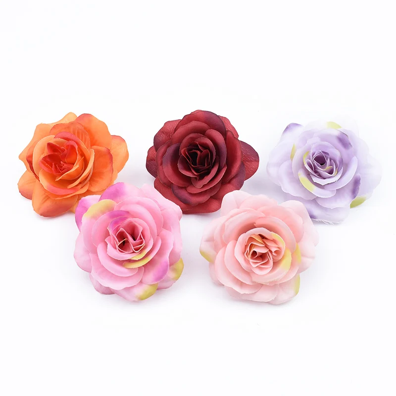 Шелковая головка розы свадебные аксессуары оформление Скрапбукинг цветы стены