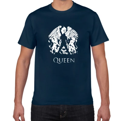 F375 purplish blue Freddie Mercury The queen Band Футболка Мужская Хип-Хоп рок хипстерская футболка повседневные футболки блестящая рок-группа harajuku футболки - Цвет: F375 purplish blue