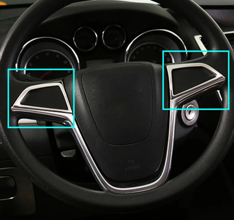 

Хромированный кнопочный переключатель на руль для Buick Encore Opel Mokka X 2012 2013 - 2016 2017, панель, крышка, отделка, рамка, Стайлинг автомобиля