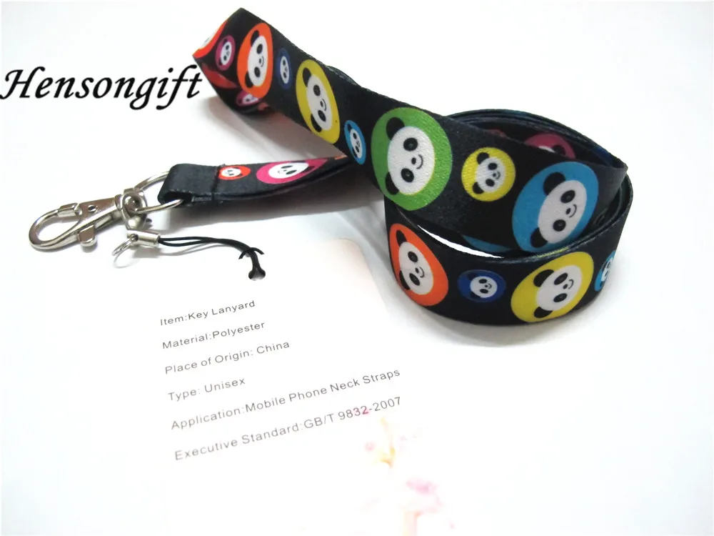 Hensongift детский шнурок для ключей с рисунком в виде панды ID Карты|neck strap|key lanyardphone neck