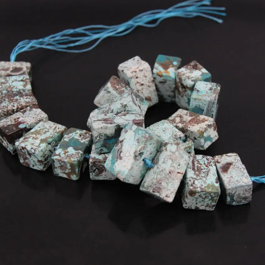 Approx21PCS/strand натуральный пресноводный жемчуг синий Ocean jaspers драгоценные камни прямоугольный ломтик плиты Самородок Свободные бусины ювелирные изделия для кулон для изготовления ювелирных изделий, сделано в Китае