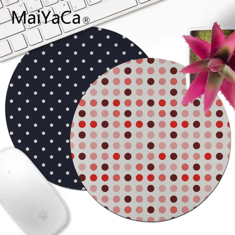 

MaiYaCa Boy Gift Pad Cute Dots Colorful Rubber Mouse Durable Desktop Round Mousepad Vintage Style gaming Mouse Pad Mouse Mat