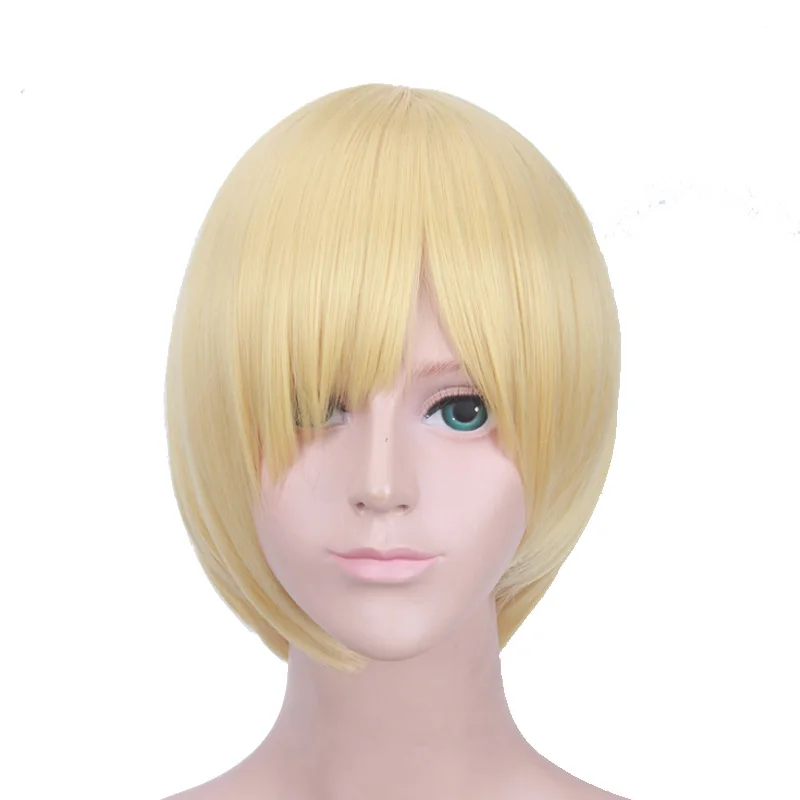 Wigs Coshome Yuri On Ice Искусственные парики Yuri Plisetsky костюмы для косплея Спортивная синяя куртка весеннее пальто Топы и штаны для взрослых комплект - Цвет: Wigs