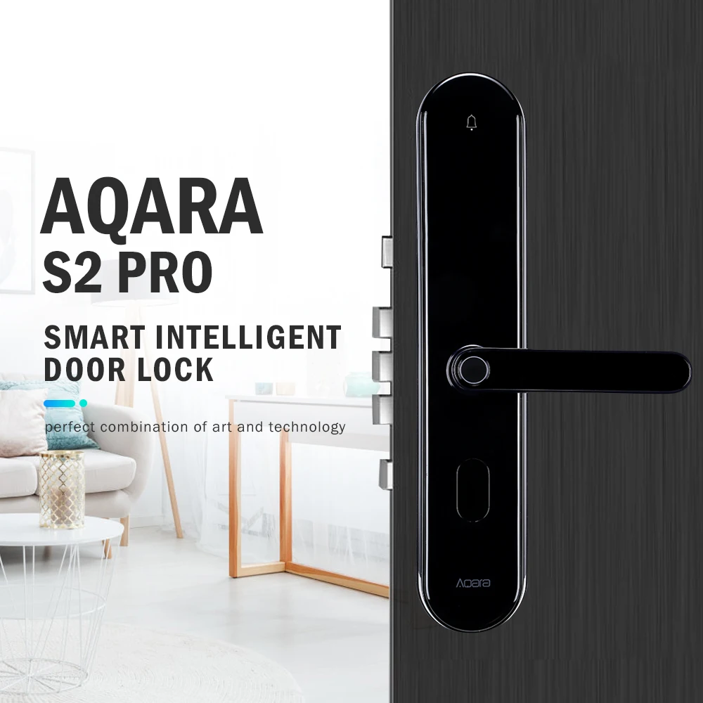 Aqara S2 Pro умный дверной замок, умный пароль, отпечаток пальца, замок Mi Home APP, пульт дистанционного управления, цифровой замок без ключа