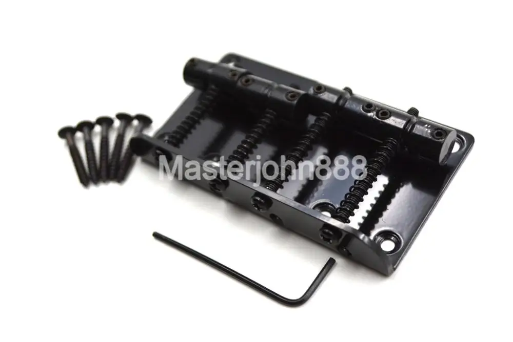 Хромированное/черное седло для 4-струнной электрической бас-гитары бесплатная