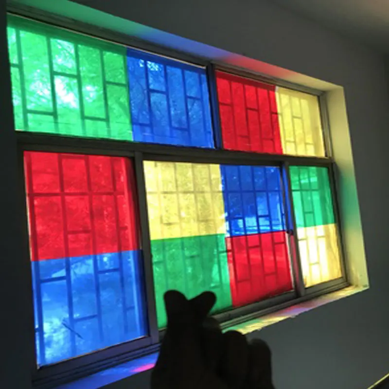 50*100 см без клея окрашенный рельефный матовые декоративные окна Плёнки