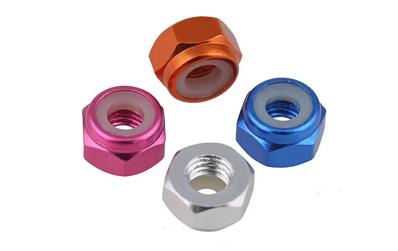 Высококачественные анодированные алюминиевые шестигранные нейлоновые гайки M4