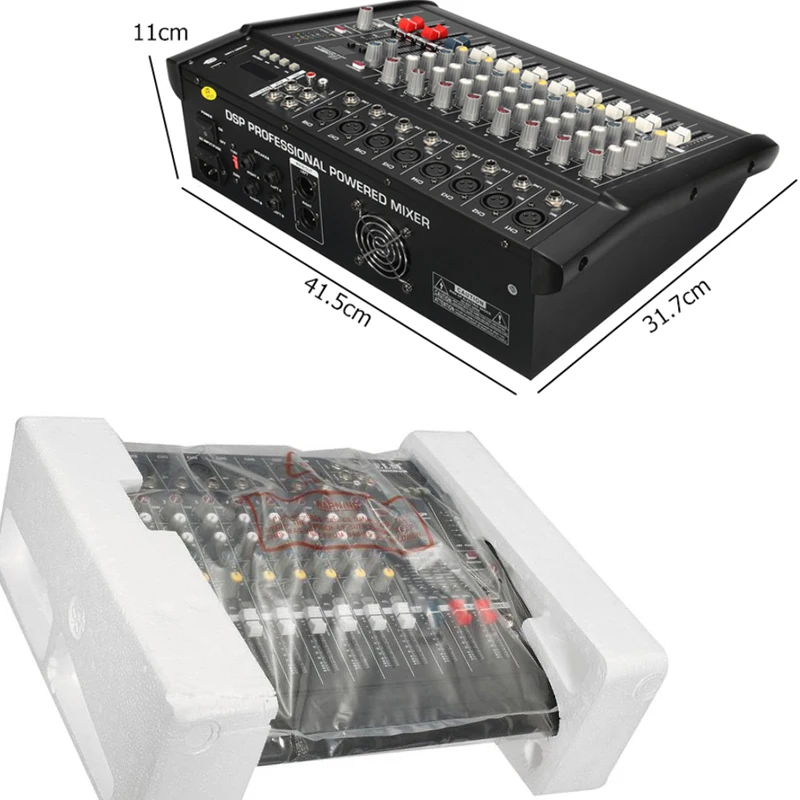 PMX802D профессиональный караоке аудио DJ микшер 8-канальный сетевой видеорегистратор микрофон смешивания усилитель консоли с USB Встроенный 48V Phantom Мощность