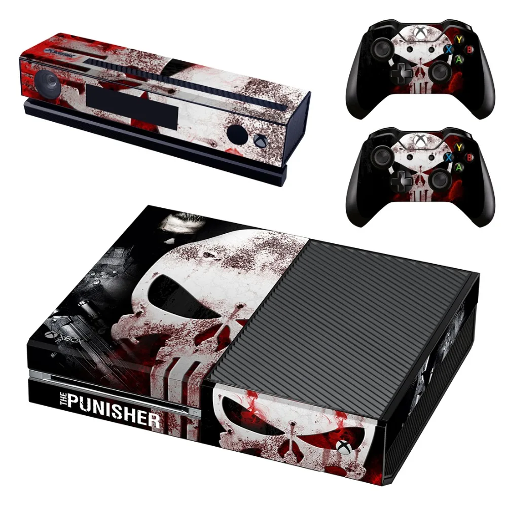 Наклейка для Xbox One и Kinect и 2 контроллера для Xbox One Skin sticker-The Punisher