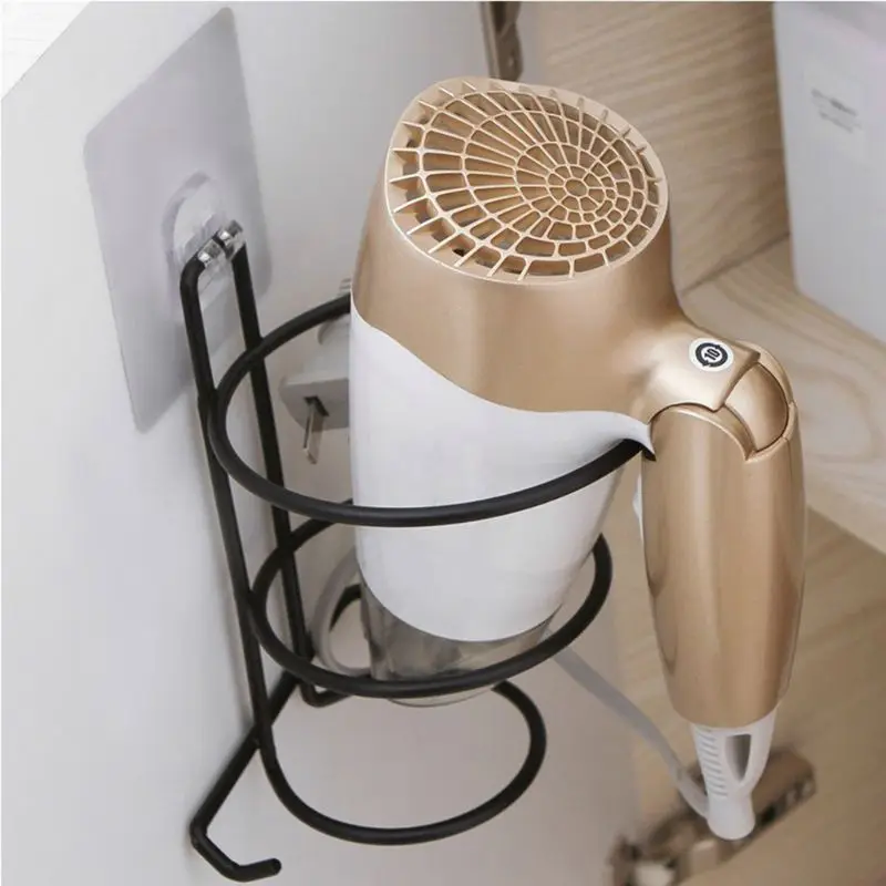 Настенный держатель вешалка для сушки волос в ванную комнату или