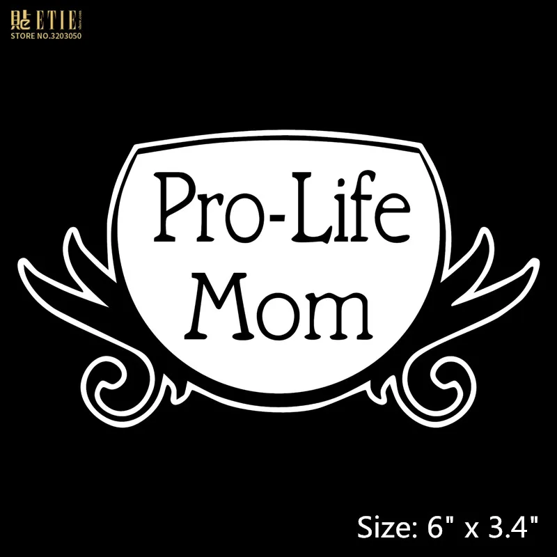 ETIE Pro Life Mom религиозная анти прерывание машина грузовик окна стены высечки