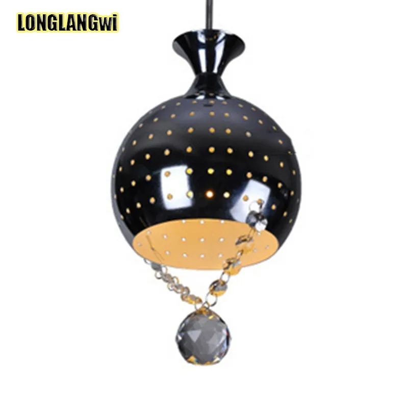 

Modern Single-head crystal pendant lights surface mounted lamp e27 base pendant lamps