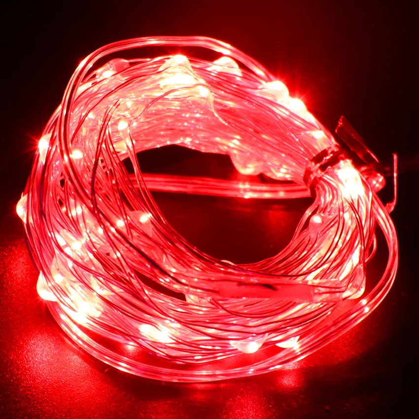 5 м 10 м 50/100led USB светодиодная гирлянда 5 в наружная теплая белая/RGB медная проволока, Рождественский фестиваль, украшение для свадебной вечеринки