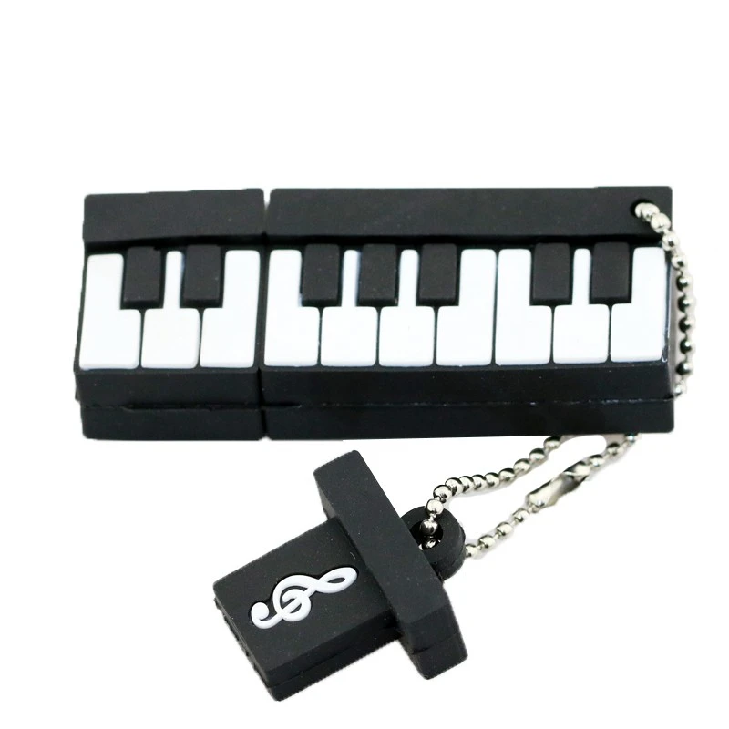 USB-флеш-накопитель с цепочкой 8 ГБ 16 32 64 128 силиконовое пианино 256 | Компьютеры и