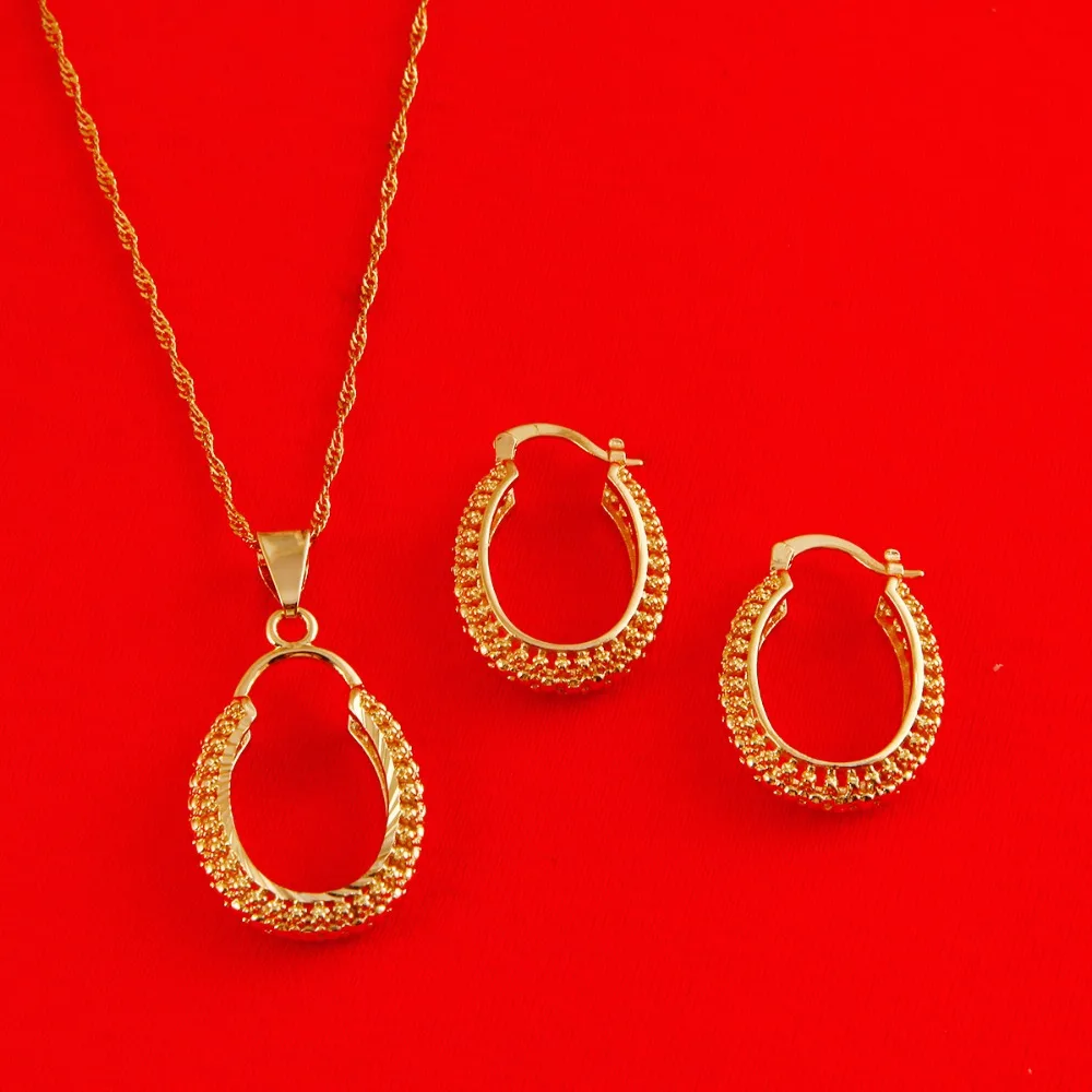 Новое поступление Модный комплект ювелирных изделий ожерелье с подвеской и