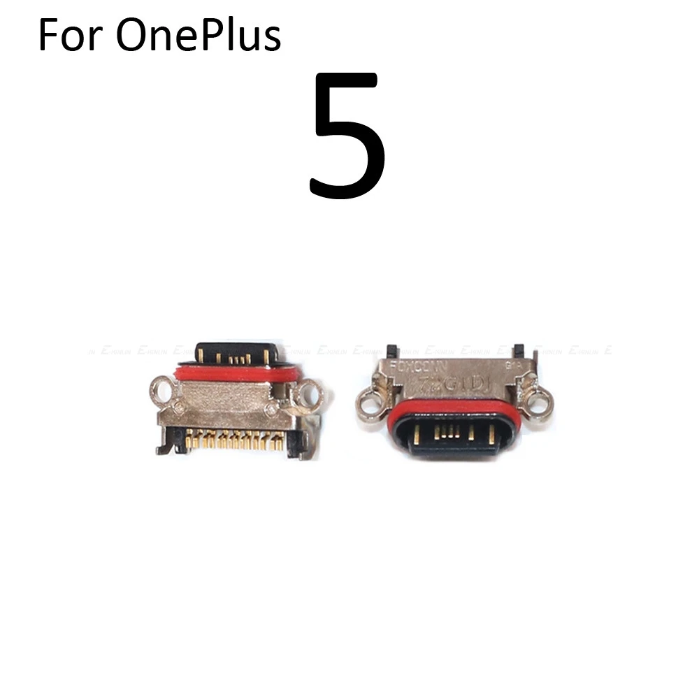2 шт. для OnePlus X 1 2 3 3T 5 5T 6 6T 7 Pro Micro type C USB разъем питания зарядки Разъем Порт Разъем - Цвет: For OnePlus 5