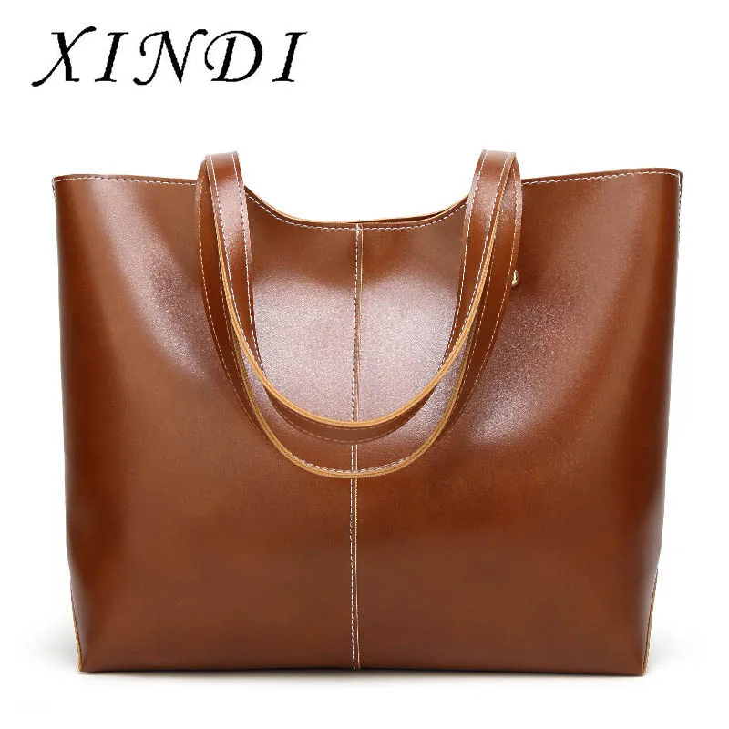 XINDI кожаные сумки большая женская сумка высокое качество повседневные женские