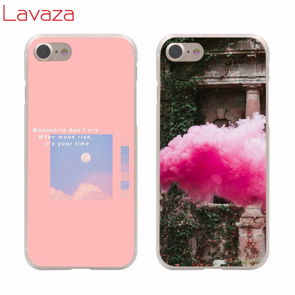 Розовый эстетический жесткий чехол Lavaza для Apple iPhone 6 6s 7 8 Plus X 5 SE XS Max
