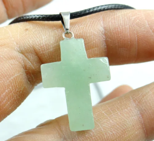 As the picture shows Натуральный камень кварц кристалл бирюза lapis тигровый глаз крест кулон для diy ювелирных изделий ожерелье аксессуары - Окраска металла: As the picture shows
