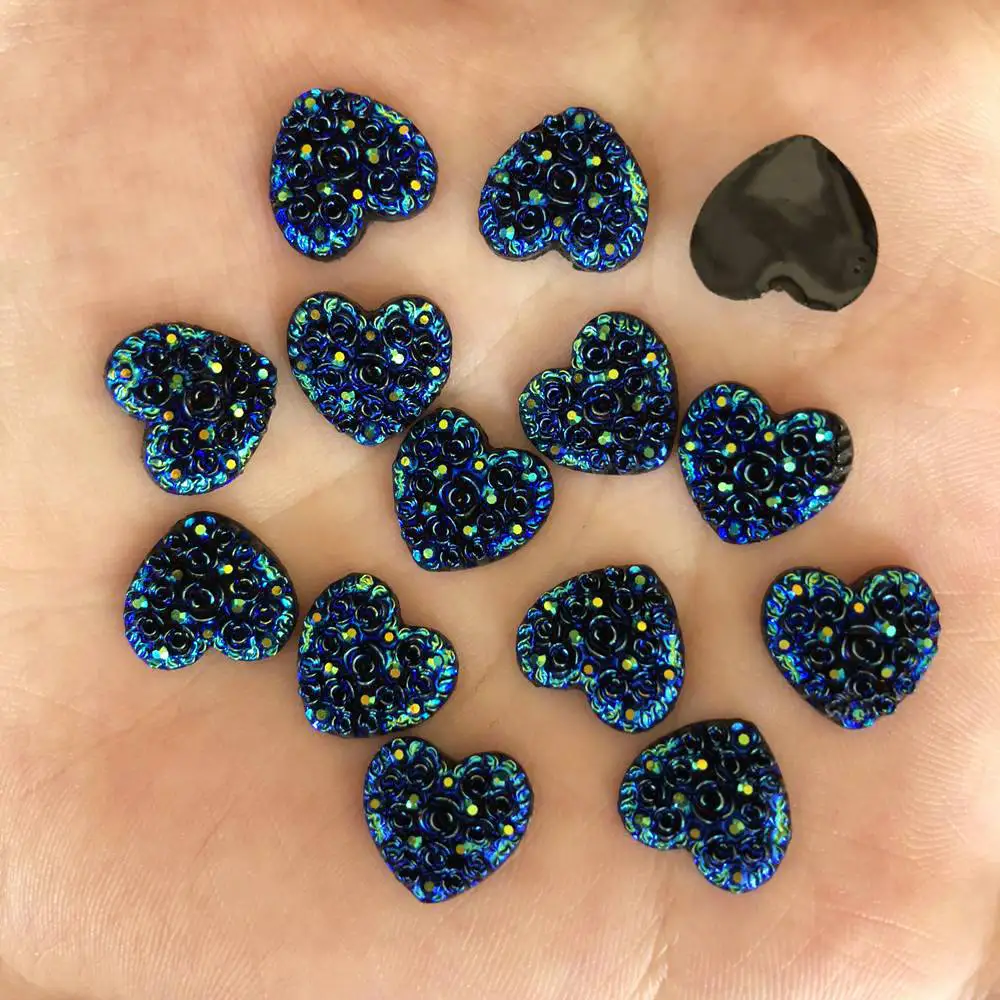 80 шт. Цветочные Стразы из смолы в форме розы сердца цветов детского скрапбукинга
