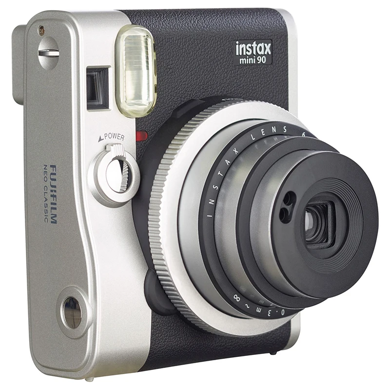 Fujifilm Instax Mini 90 NEO классическая черно коричневая мгновенная пленка камера + Fuji белая