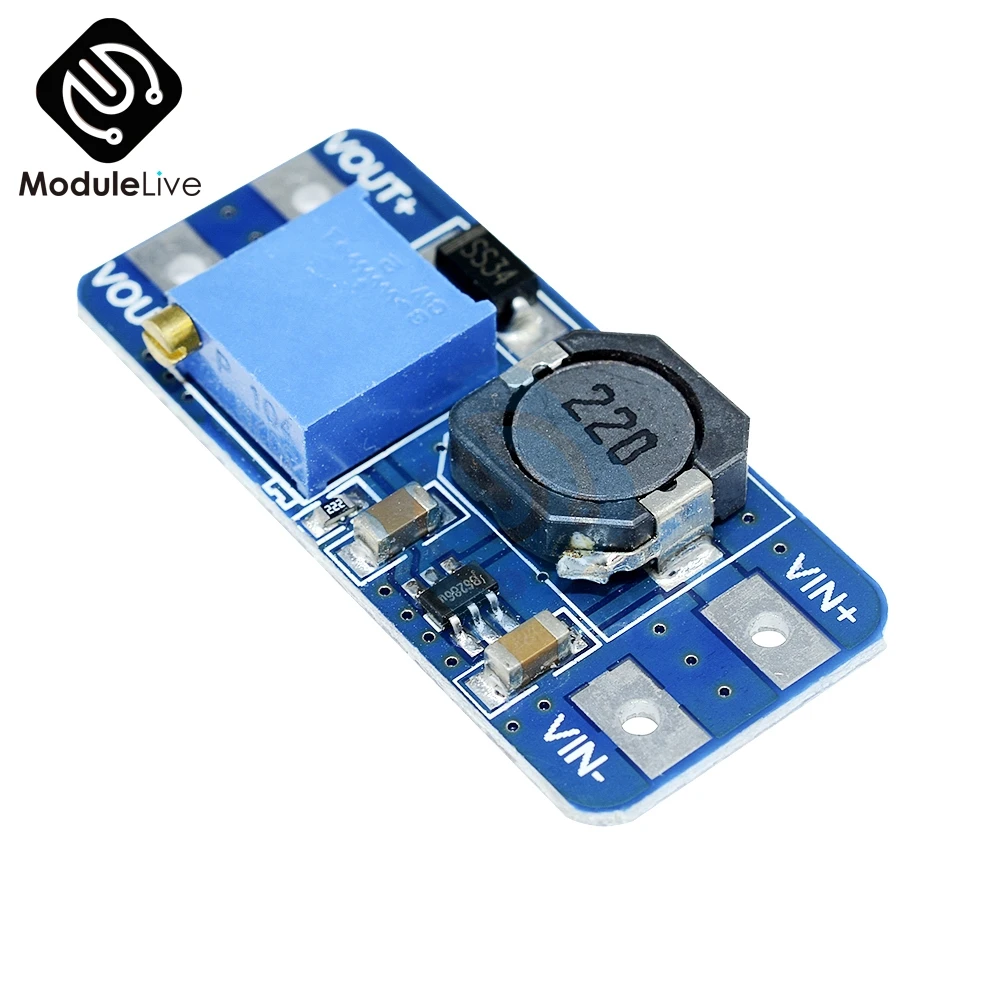 100 шт. MT3608 DC-DC конвертер для Arduino доска Boost усилитель Макс выход 28В 2A Мощность модуль Мощность Удлинительный модуль