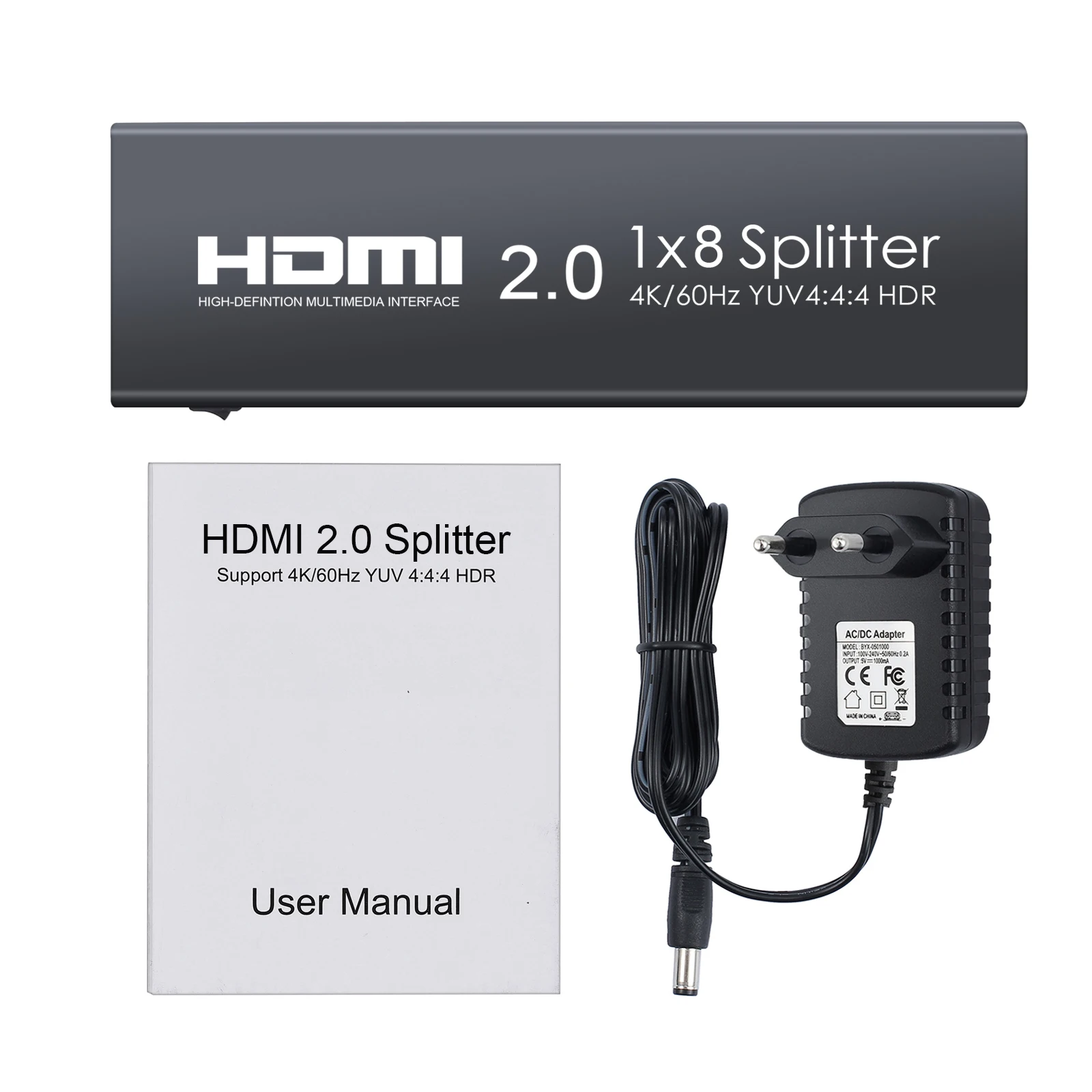 PROZOR HDMI совместимый 2 0 сплиттер поддержка 4K/60Hz YUV 4:4:4 HDR 1 в 8 out усилитель