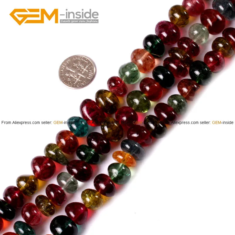 Gem-inside много смешанных Подвески из смешанных камней ассортимент произвольной формы картофельные стеклянные бусины для изготовления ювелирных изделий 8X12 мм 15 дюймов DIY ювелирные изделия