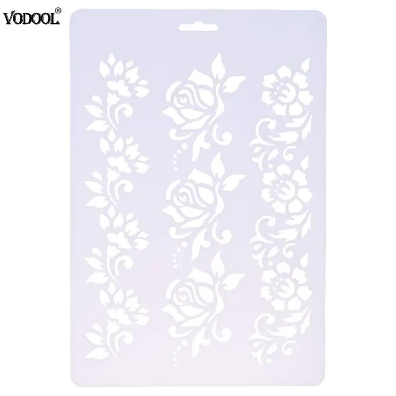 Роза цветок DIY Craft слойные трафареты настенная живопись штампованная для