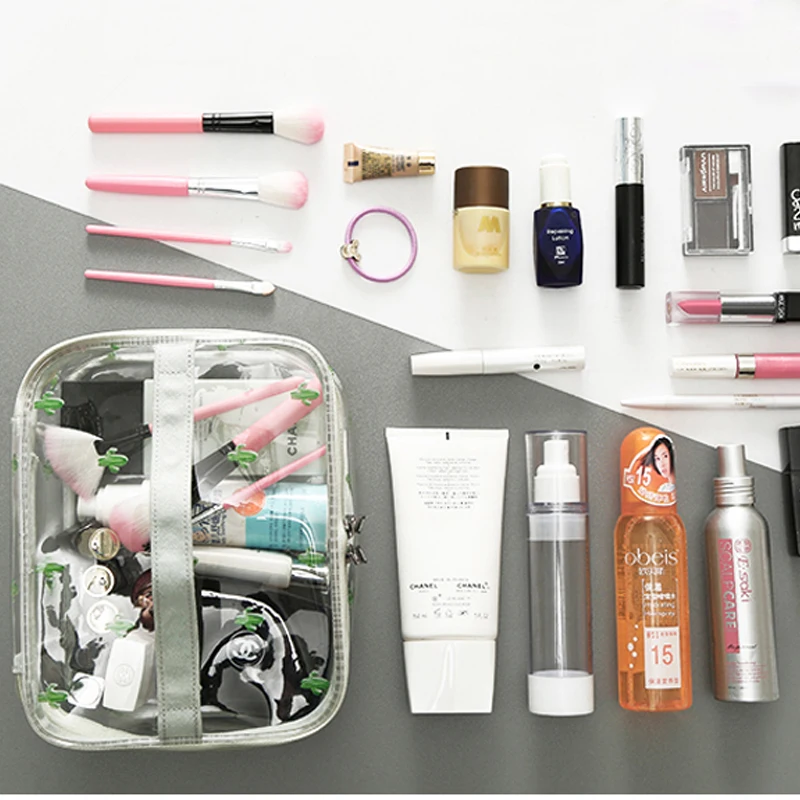 Органайзер для макияжа чехол женщин водонепроницаемый ПВХ прозрачная сумка в