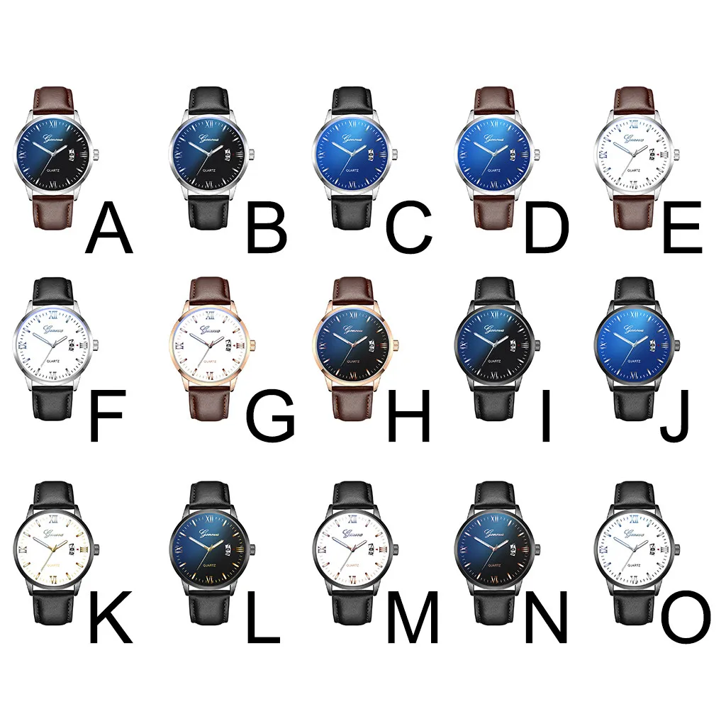 Мужские часы Классические кварцевые с большим циферблатом наручные для мужчин A4