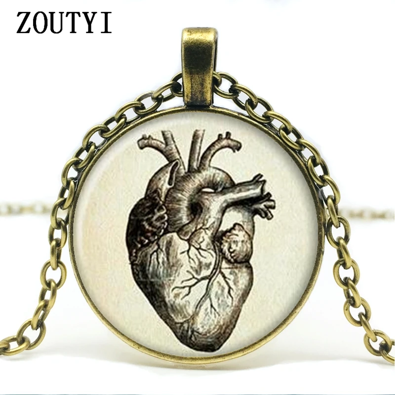 2018/горячая Распродажа ожерелье с подвеской из анатомического стекла в форме