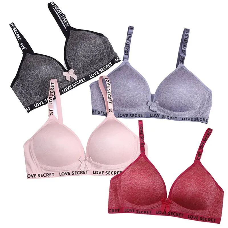 

Women Bow Push Up Smooth Bra Underwear Sexy Glossy Thin Padded Bras Brassieres