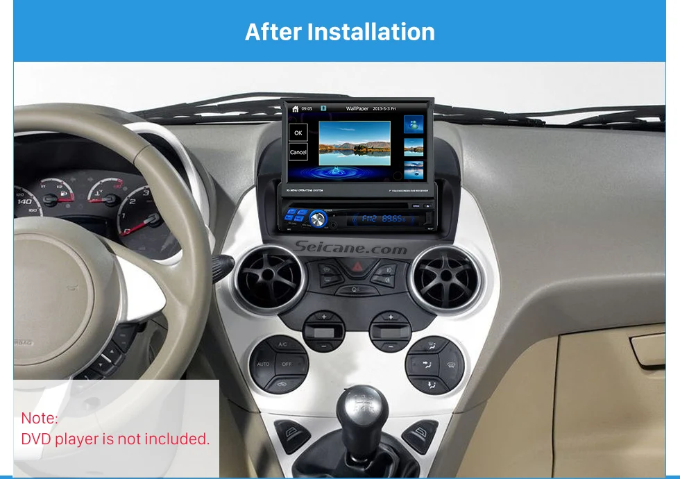 Seicane 1Din Автомобиль Радио панель для 2008 2009 2010 2011+ Ford Ka стерео радио в крепление на приборную панель комплект наружная рама 182*53 мм
