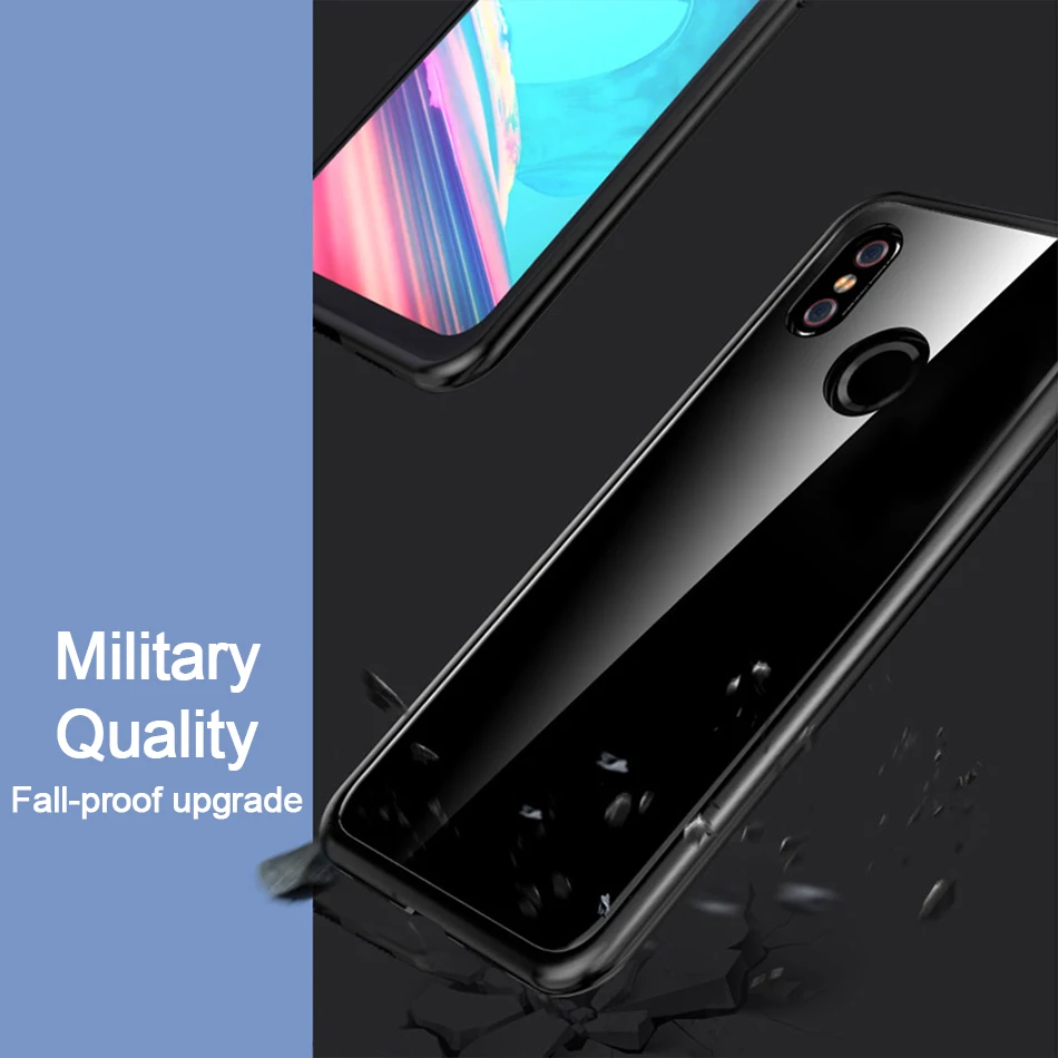 OLAF Magnetic Adsorption Case for Xiaomi MI 8 SE A2 Clear Tempered Glass Redmi 6 Note 5 Pro Back Cover bumper | Мобильные телефоны
