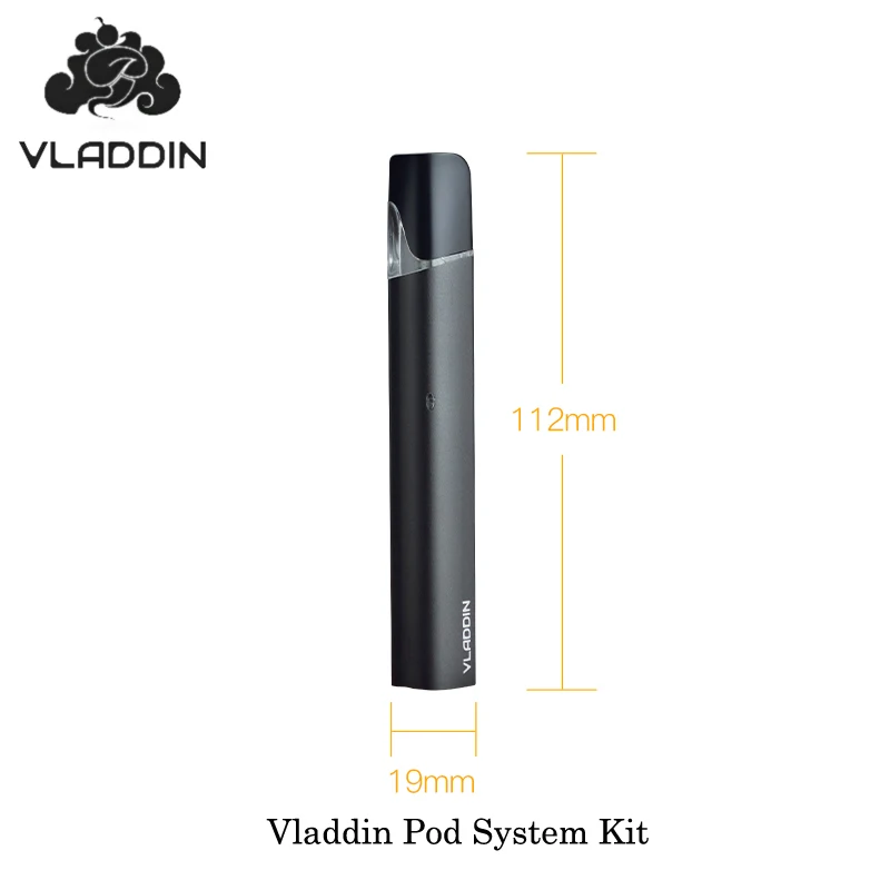 20 шт./лот электронные сигареты Vladdin система Комплект Vape 1,5 мл Pod система 12 Вт 350 мАч картридж с испарителем VS JUSTFOG MINIFIT C601