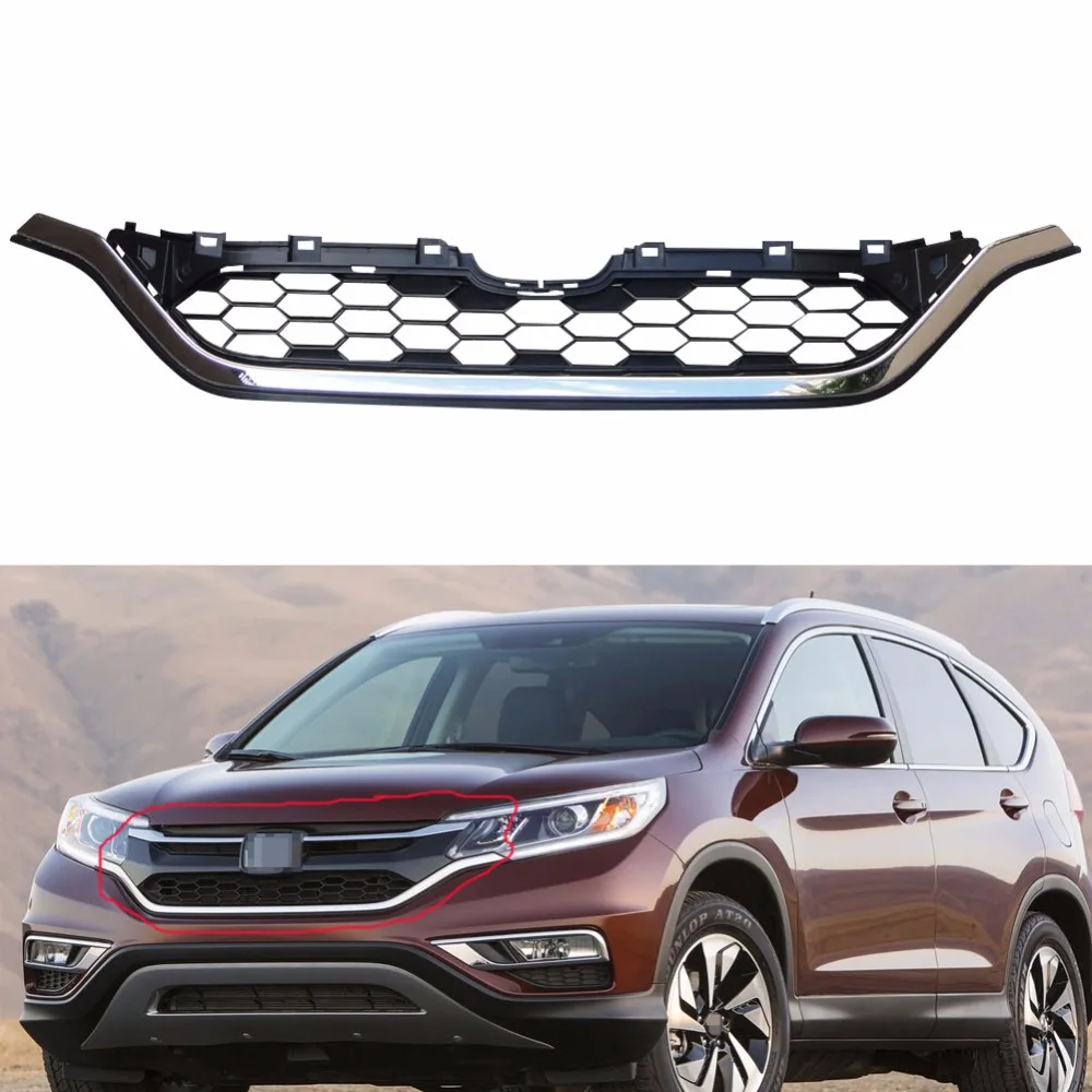 1 шт. Передняя хромированная решетка гриль сетка новая для Honda CRV CR V 2015 2016|Гоночные