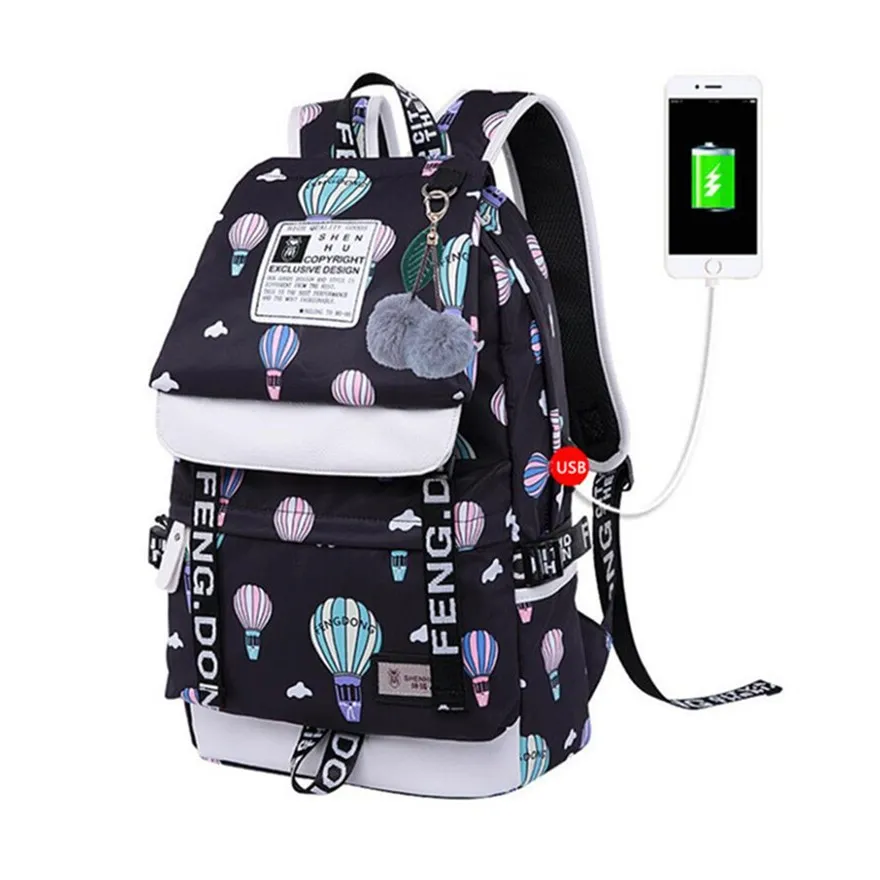 Школьные сумки FengDong для девочек подростков милый рюкзак с принтом в виде