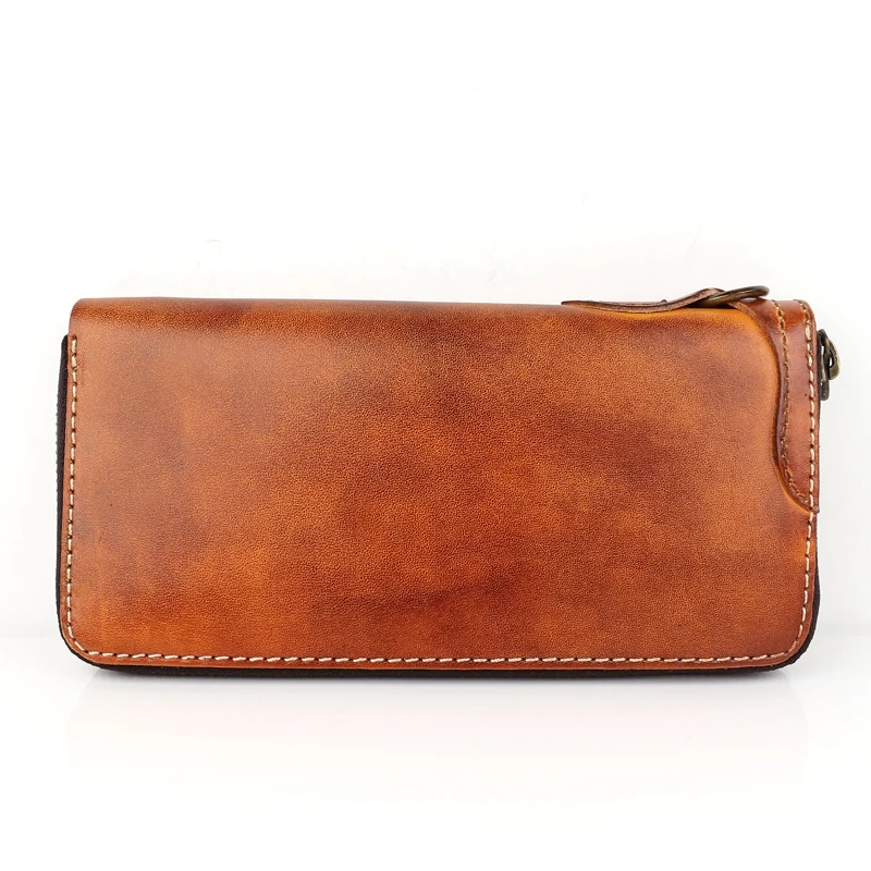 Роскошный мужской кошелек ручной работы из натуральной кожи кожаный Длинный