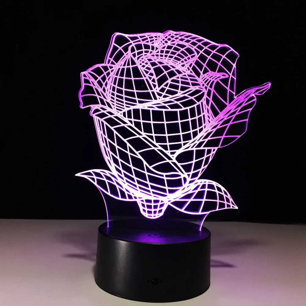 Розовые 3d Led Usb ночные светильники для матери день светодиодный ночник батарея