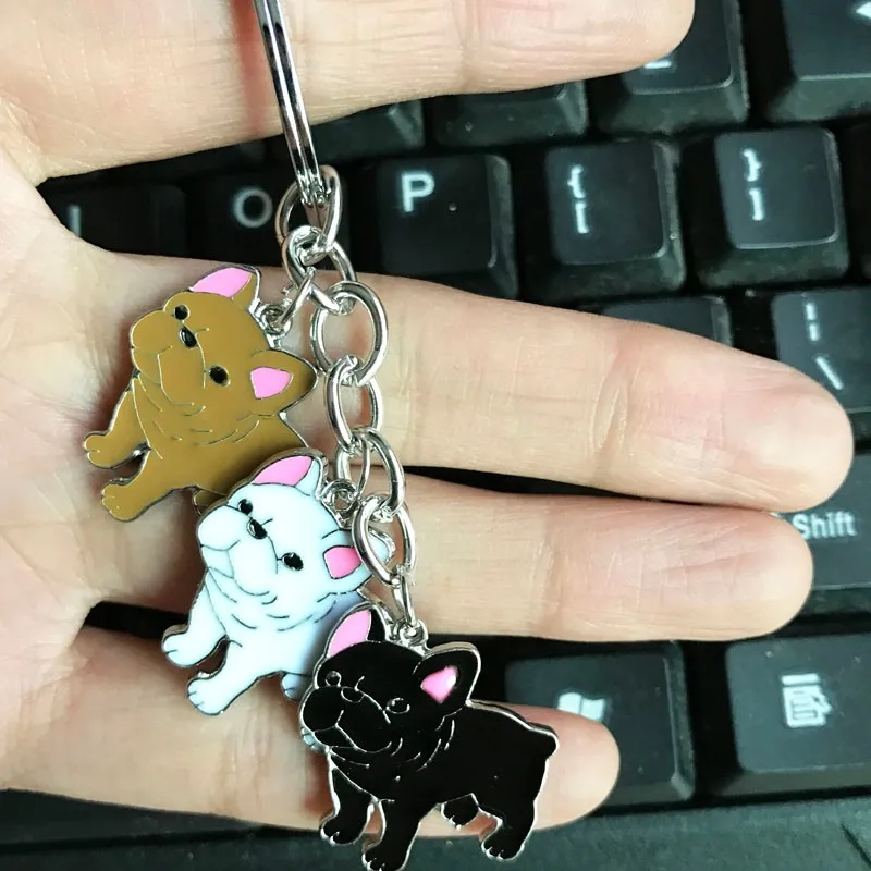 Брелок для домашних животных Chow Bulldog DIY брелок собак ключей женщин модные