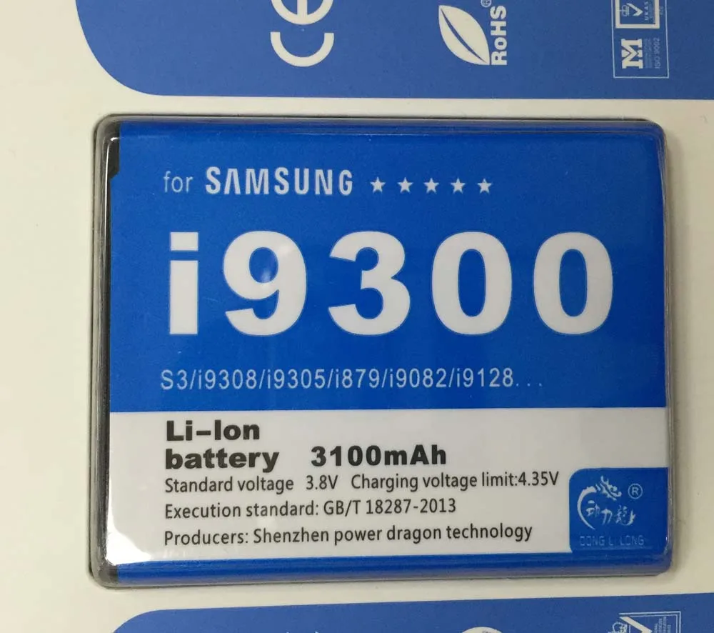 EB-L1G6LLU 3100 мАч для Samsung Galaxy S3 SIII i9300 батарея i9300i i9308 i9305i9128E L710 I535 i9060 i9301 Donglilong EBL1G6LlU |