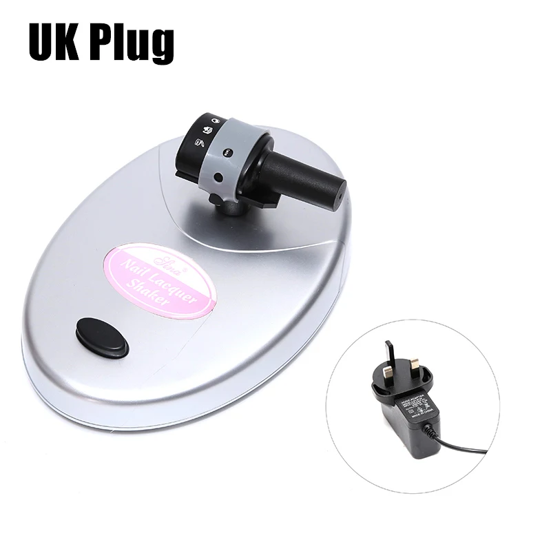 UK Plug Лак для ногтей, шейкер, Гель-лак для ногтей, тату, краска, шейкер, бутылка для жидкости, анти-прокалывание, блокирующая вибрационная машина - Цвет: UK Plug