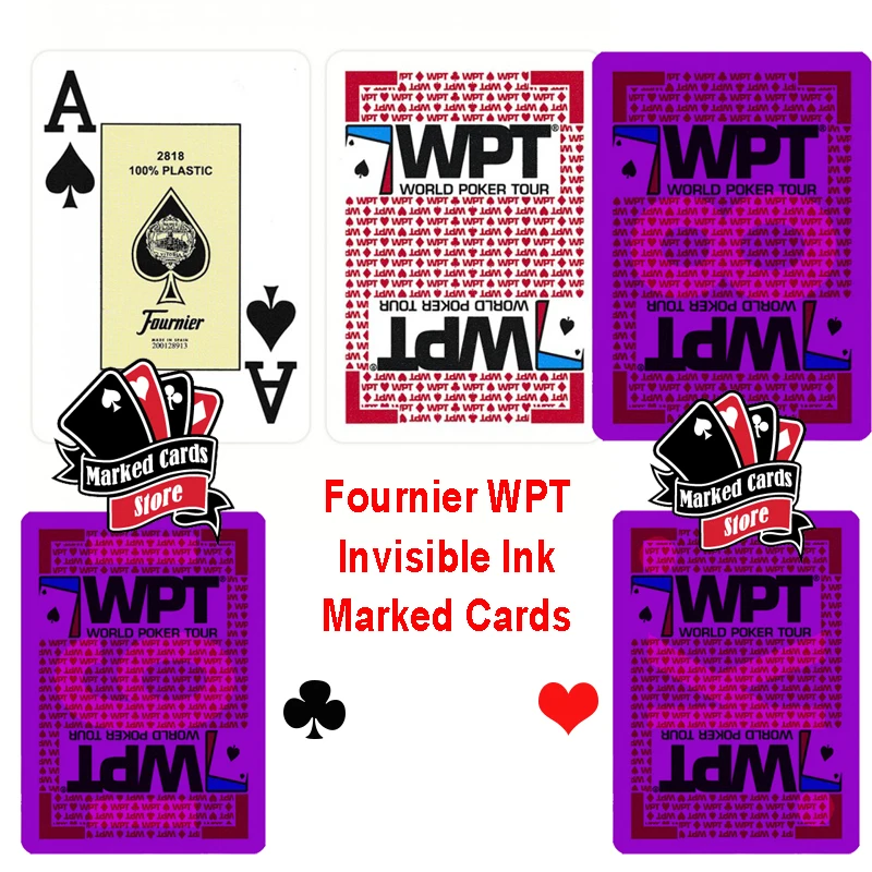 2 или 4 деки WPT светящиеся маркированные карты для цветных фильтров в качестве
